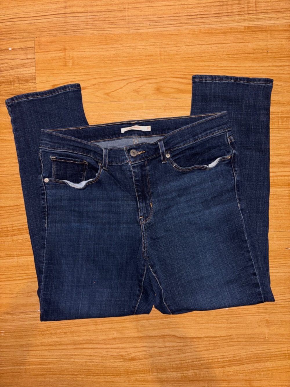 Levi's Dark Blue Straight Leg Women's Jeans